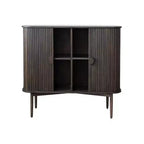 28.5" Tall 2-Door Storage Cabinet – Rubberwood & MDF, No Assembly
