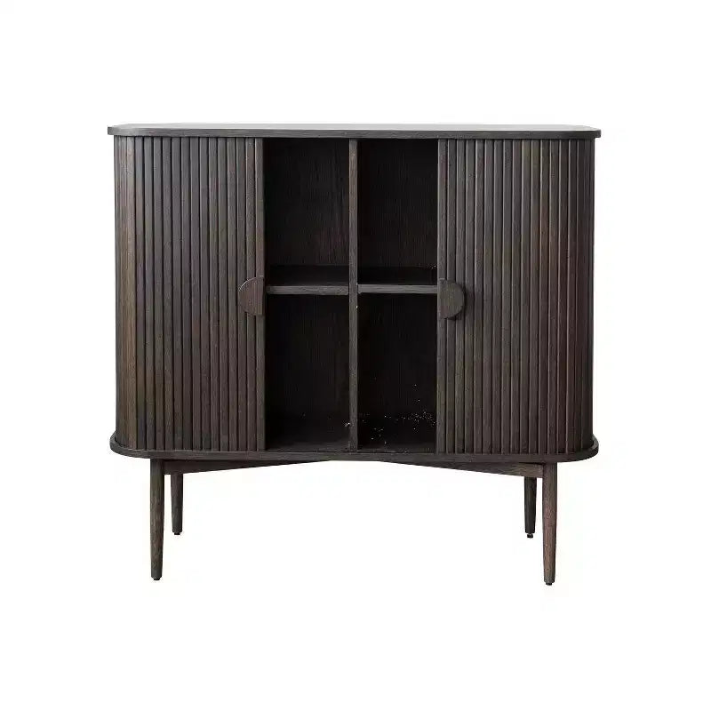 28.5" Tall 2-Door Storage Cabinet – Rubberwood & MDF, No Assembly