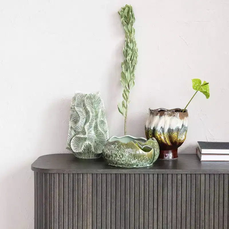 28.5" Tall 2-Door Storage Cabinet – Rubberwood & MDF, No Assembly