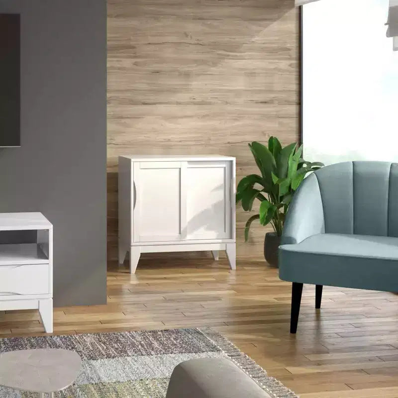 Low Storage Cabinet White