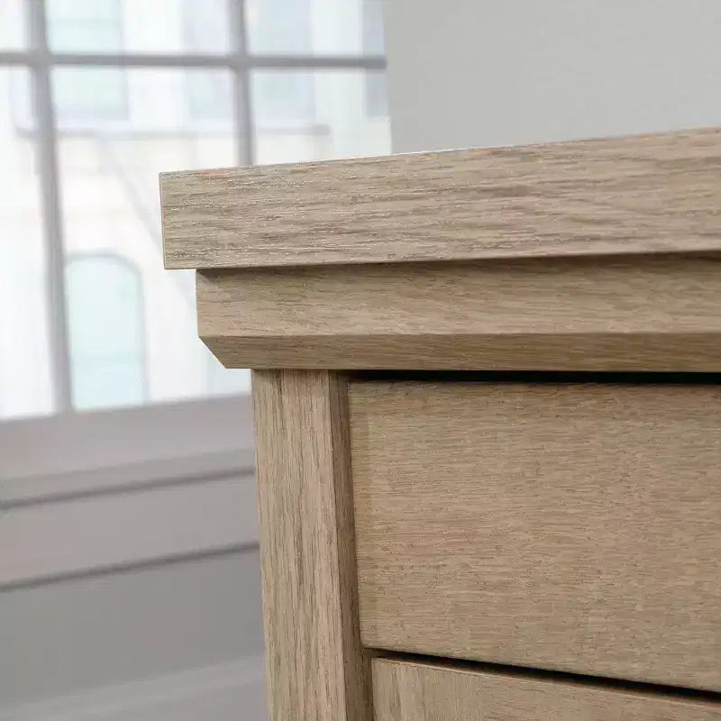 2 Door Library Cabinet Prime Oak: Farmhouse Style, Adjustable Shelves, MDF Frame