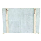 40" Tall 4-Door Decorative Storage Cabinet – Reclaimed Wood & Glass