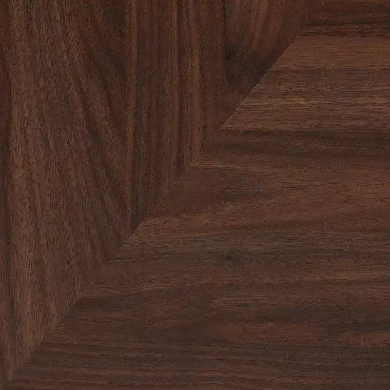Mid-Century Modern Shoe Cabinet – Walnut Brown & Gold, 6 Shelves, 18 Pairs