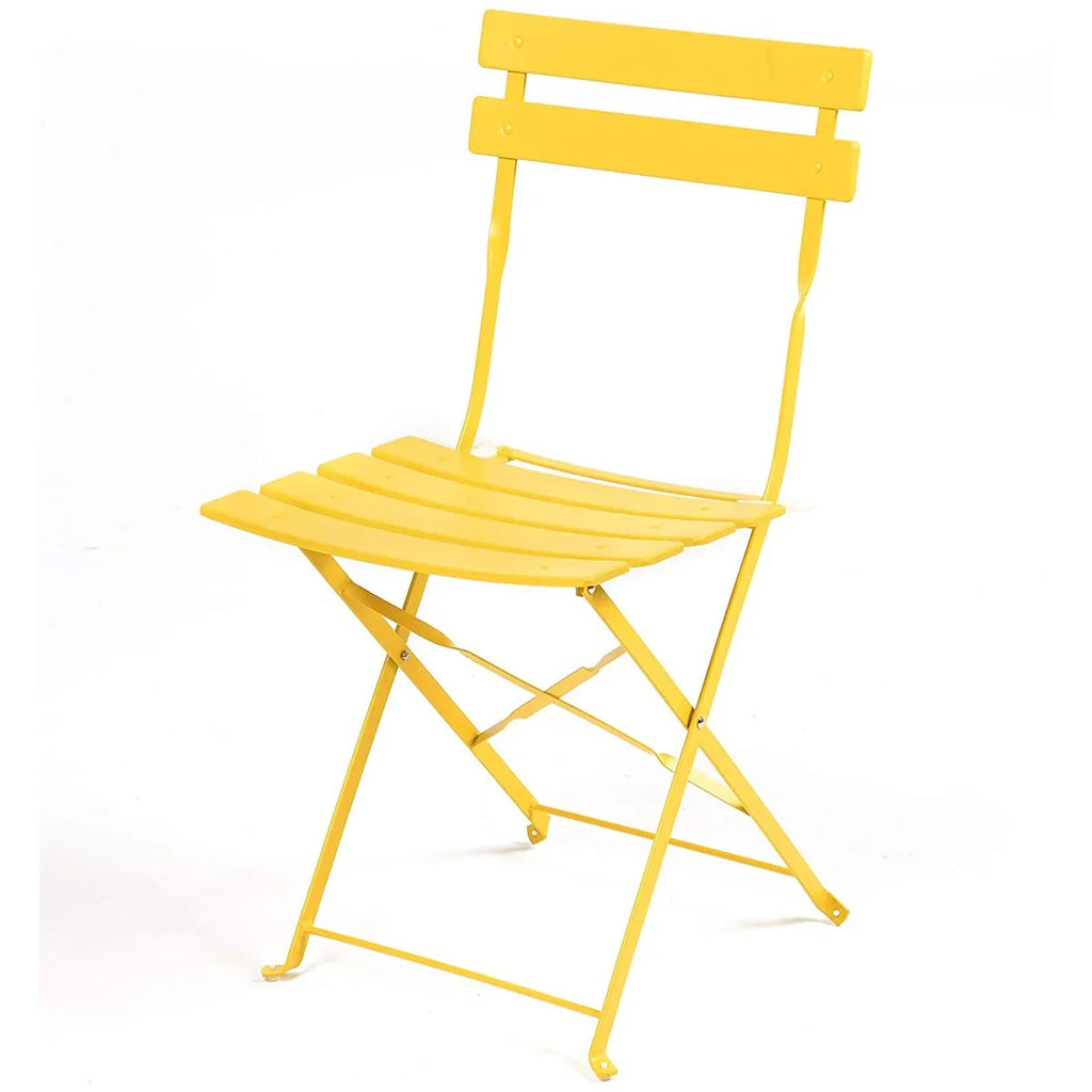 Set bistro pieghevole in metallo da 3 pezzi, set conversazione resistente alle intemperie per esterni/interni, per patio, cortile, giardino