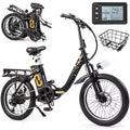 Costway Bici Elettrica Pieghevole da Montagna per Adulti con Pneumatici Fat da 20 pollici, Motore Brushless da 750W, 54V 13Ah UL2849