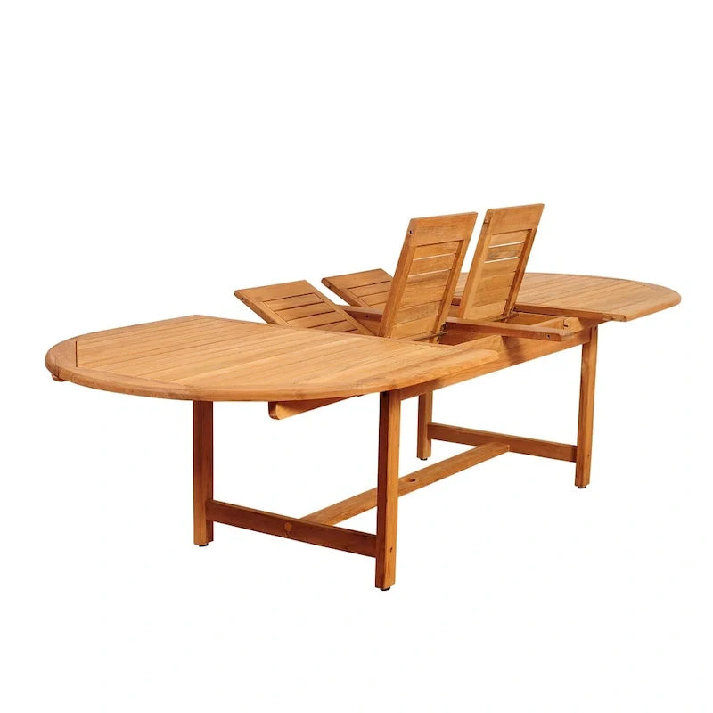 Amazonia Teak Sessa Set da Pranzo Estensibile da Esterno, 13 Pezzi - 13 Pezzi