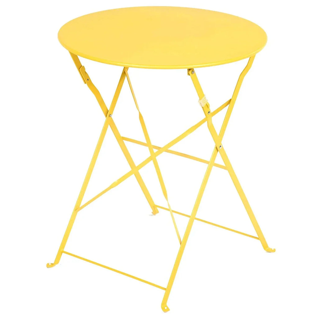 Set bistro pieghevole in metallo da 3 pezzi, set conversazione resistente alle intemperie per esterni/interni, per patio, cortile, giardino