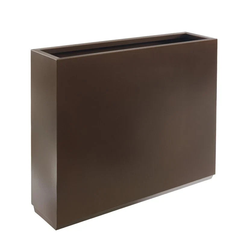 Vaso/fioriera metallica pesante per piante da esterno, fioriera in metallo lunga e alta 38Lx10Px30A pollici - 38x30x10