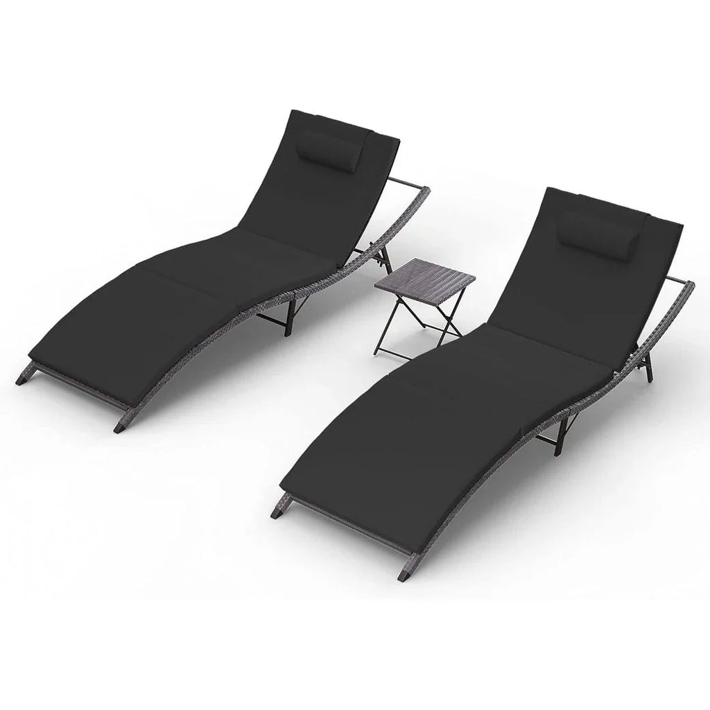 Set di 3 Chaise Lounge da Esterno Kullavik