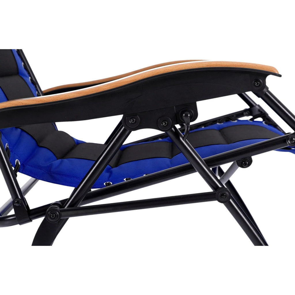 Sedia a sdraio oversize XL imbottita con gravità zero, bracciolo più largo, reclinabile regolabile con portabicchieri - N/D