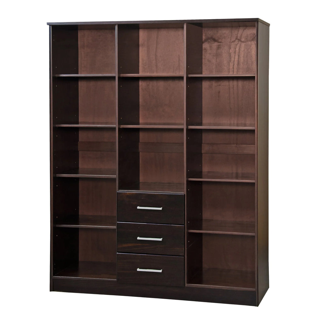 Palace Imports Armadio a 3 ante Cosmo 100% legno massello con ante in legno massello o a specchio