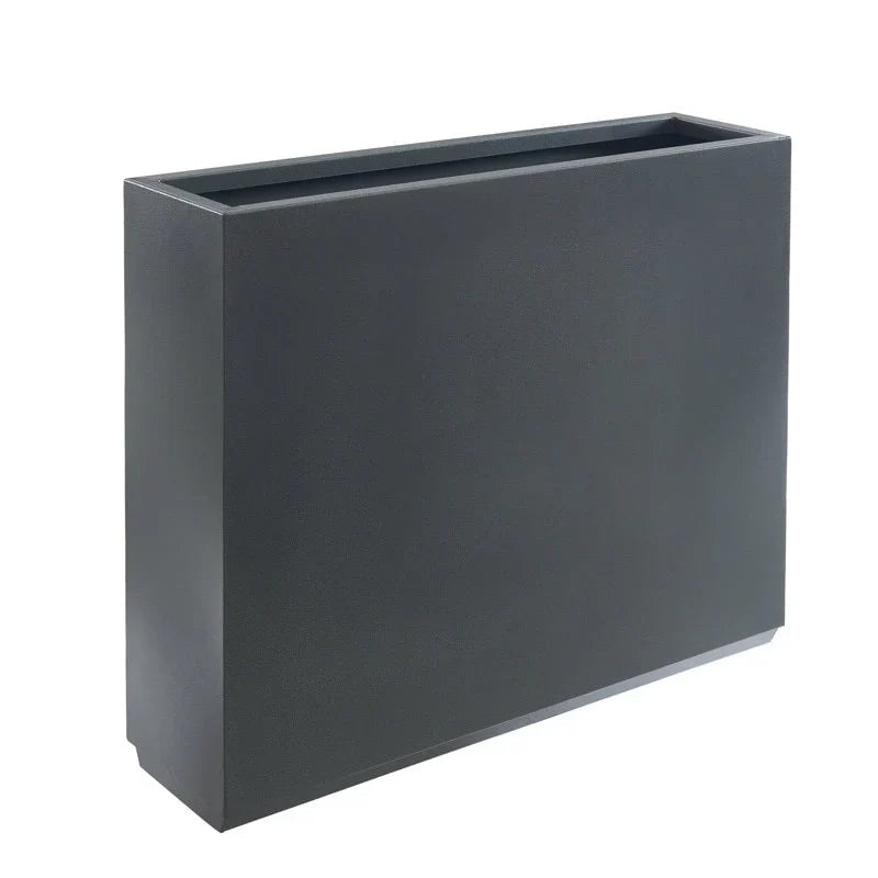 Vaso/fioriera metallica pesante per piante da esterno, fioriera in metallo lunga e alta 38Lx10Px30A pollici - 38x30x10