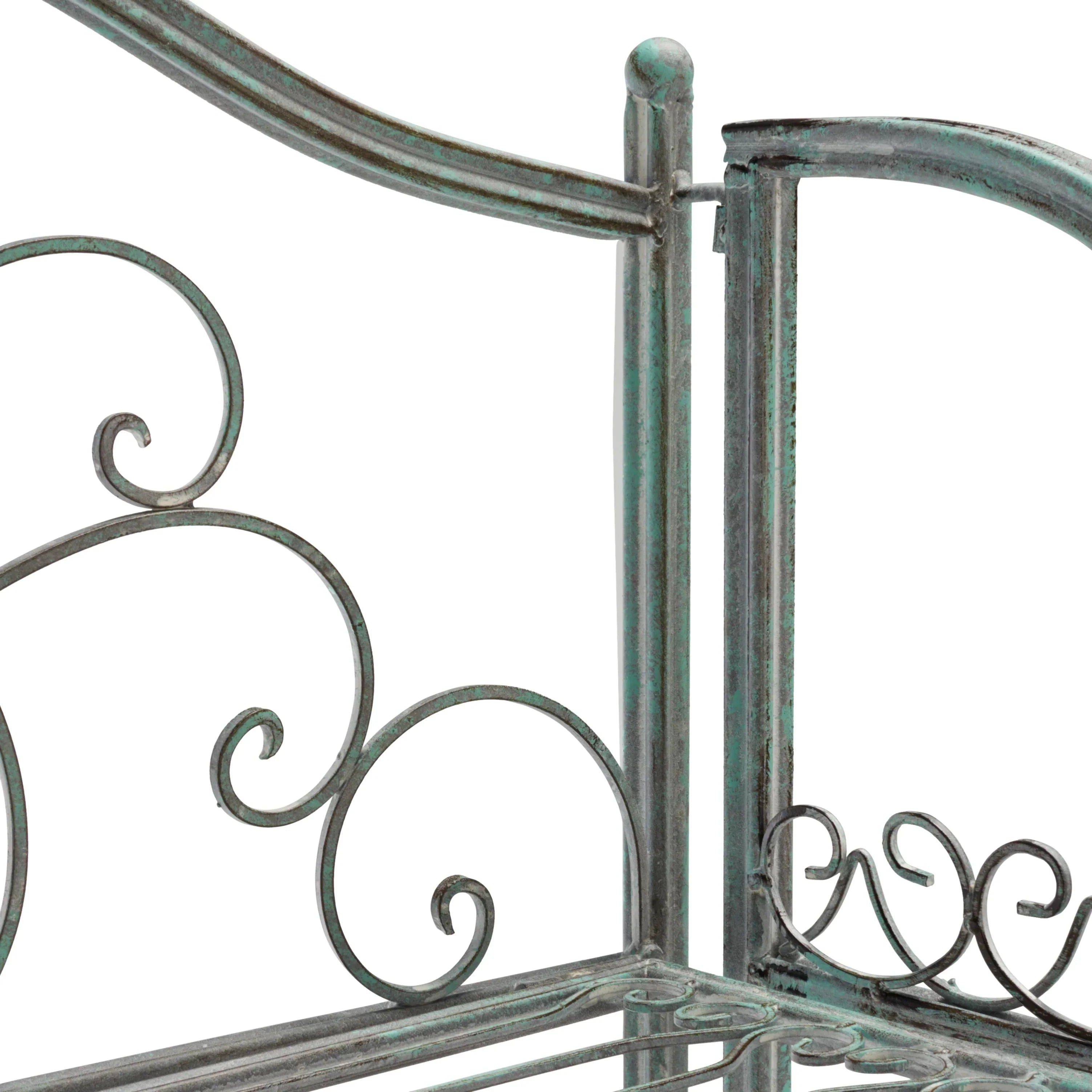 SAFAVIEH Bryn Scaffale da panettiere da esterno a 4 ripiani in ferro battuto vittoriano - 25 pollici L x 15 pollici P x 63 pollici H - 25 L x 15 P x 63 H