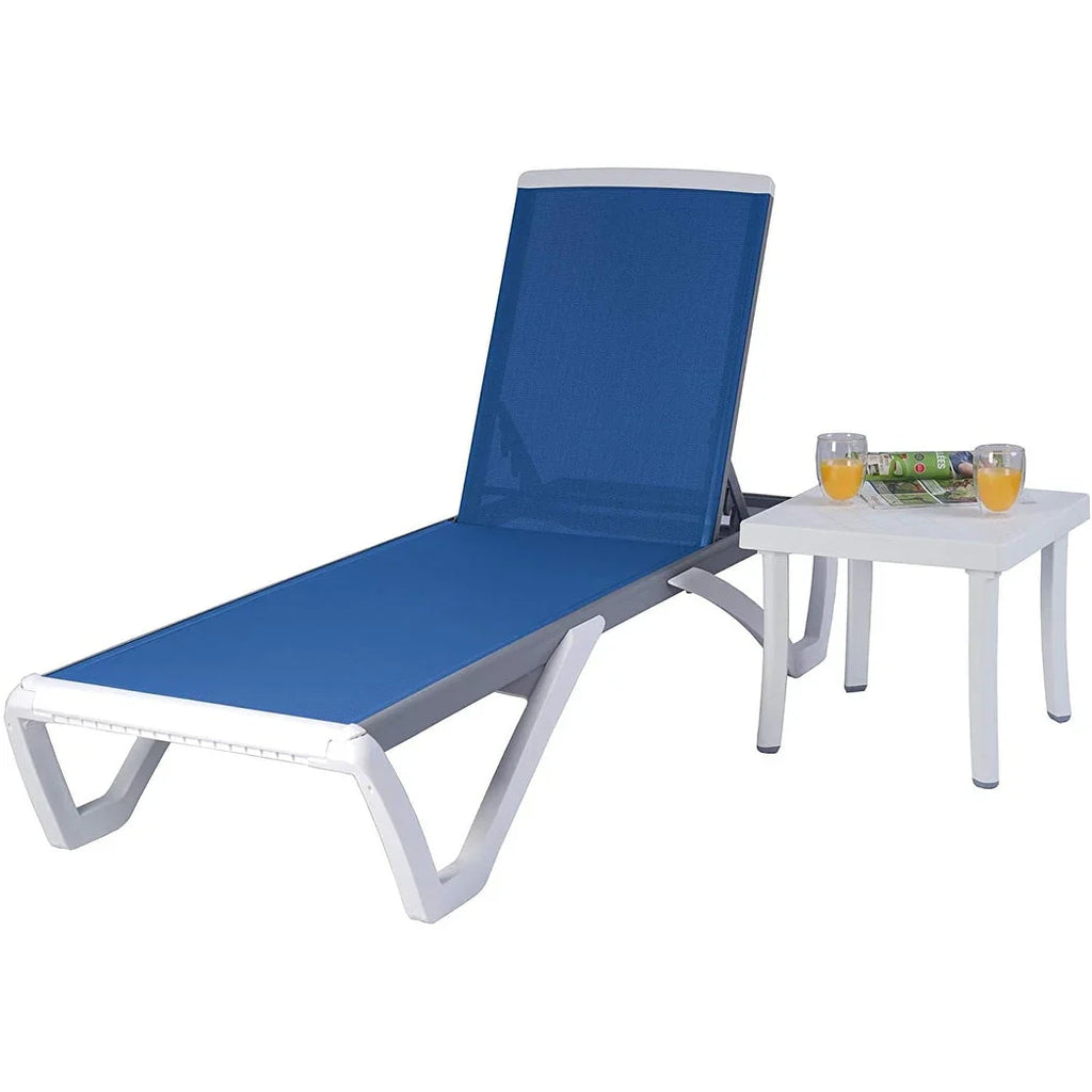 Kozyard Alan Sdraio Reclinabile Regolabile da Giardino con Telaio Completamente in Alluminio e Gambe in Resina di Polipropilene