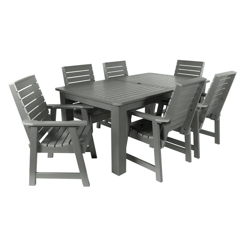 HIGHWOOD PROFESSIONAL Set da pranzo da esterno 7 pezzi 42x72