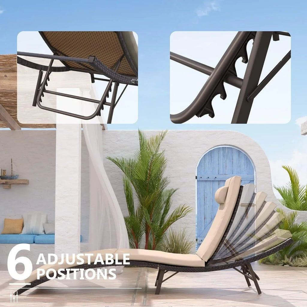 Set di 3 Chaise Lounge da Esterno Kullavik