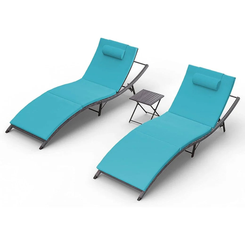 Set di 3 Chaise Lounge da Esterno Kullavik