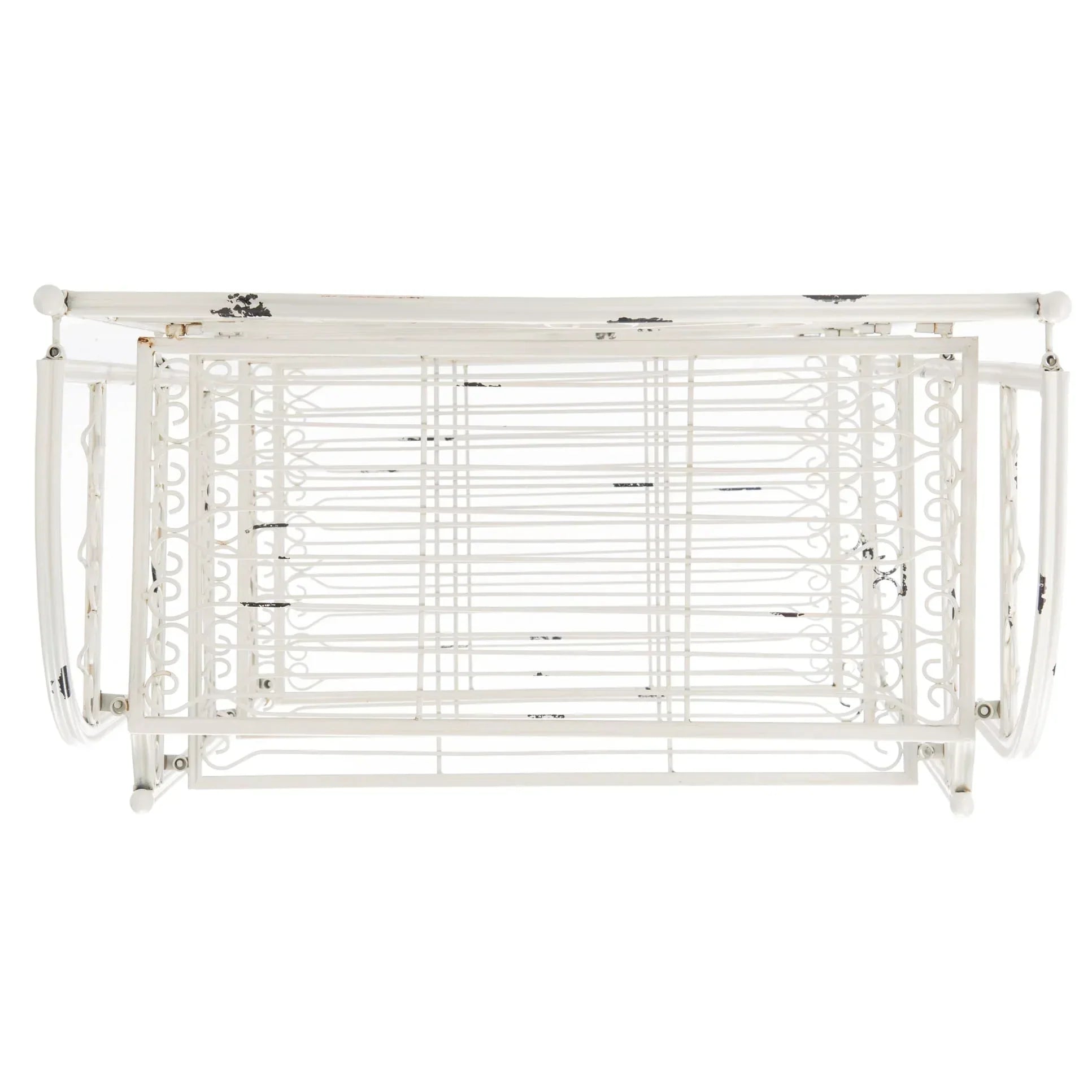 SAFAVIEH Bryn Scaffale da panettiere da esterno a 4 ripiani in ferro battuto vittoriano - 25 pollici L x 15 pollici P x 63 pollici H - 25 L x 15 P x 63 H