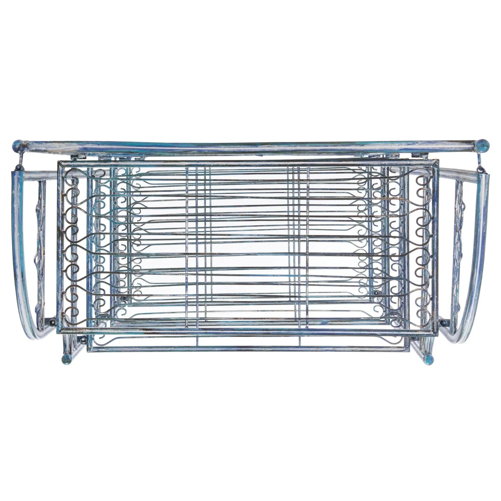 SAFAVIEH Bryn Scaffale da panettiere da esterno a 4 ripiani in ferro battuto vittoriano - 25 pollici L x 15 pollici P x 63 pollici H - 25 L x 15 P x 63 H