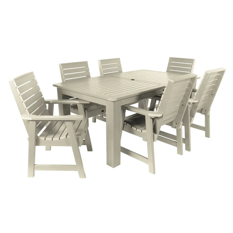 HIGHWOOD PROFESSIONAL Set da pranzo da esterno 7 pezzi 42x72
