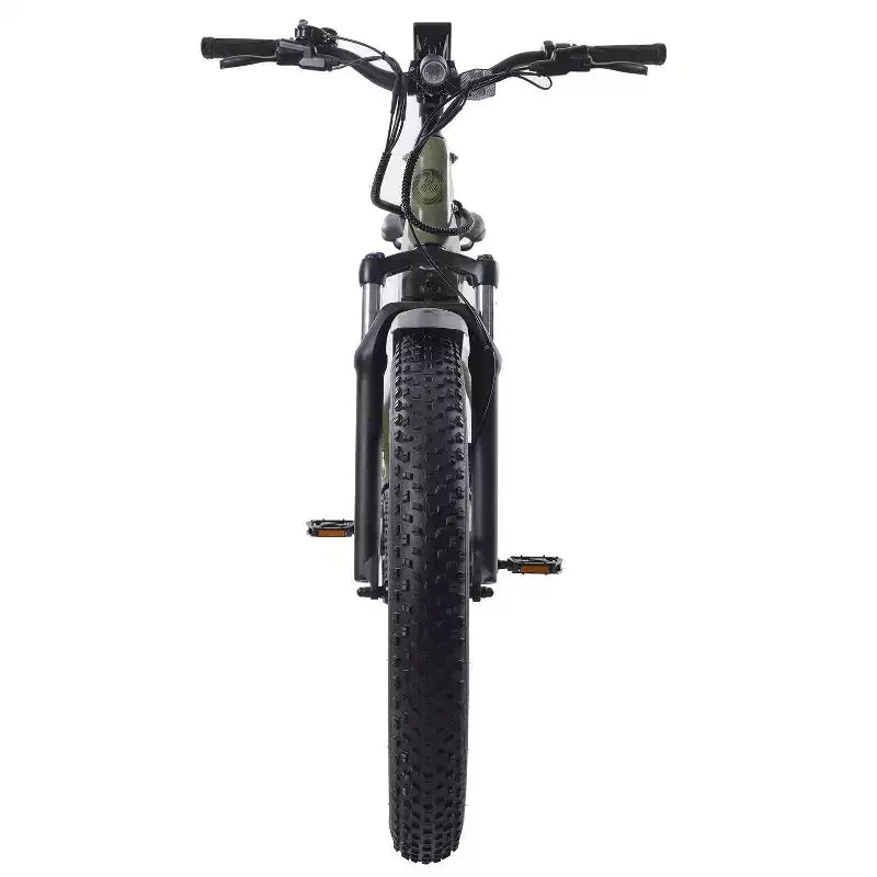 GOTRAX Bici Ibrida Elettrica 26" con Pneumatici Fat, Telaio a Scavalco, per Adulti - Verde