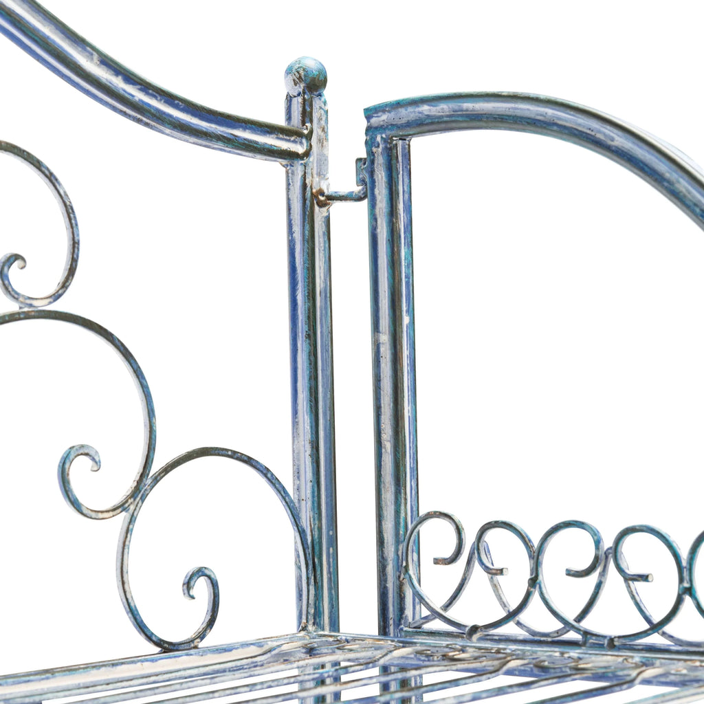 SAFAVIEH Bryn Scaffale da panettiere da esterno a 4 ripiani in ferro battuto vittoriano - 25 pollici L x 15 pollici P x 63 pollici H - 25 L x 15 P x 63 H