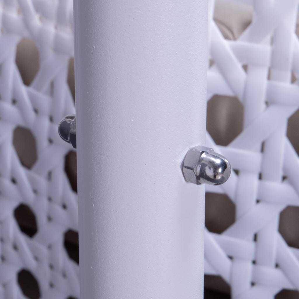 LeisureMod Sedia a Uovo Sospesa per 2 Persone con Supporto - Dondolo Pensile per Esterni/Interni in Rattan Intrecciato con Cuscini