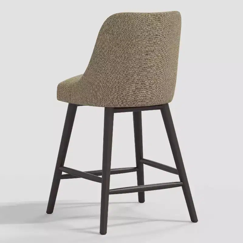 27 Geller Counter Height Barstool with Footrest in Textured Linen - Threshold