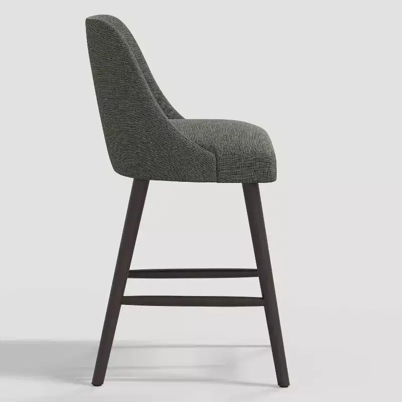 27 Geller Counter Height Barstool with Footrest in Textured Linen - Threshold