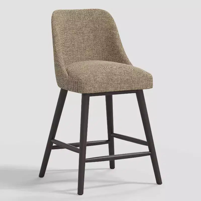 27 Geller Counter Height Barstool with Footrest in Textured Linen - Threshold