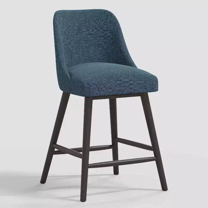 27 Geller Counter Height Barstool with Footrest in Textured Linen - Threshold