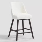 27 Geller Counter Height Barstool with Footrest in Textured Linen - Threshold