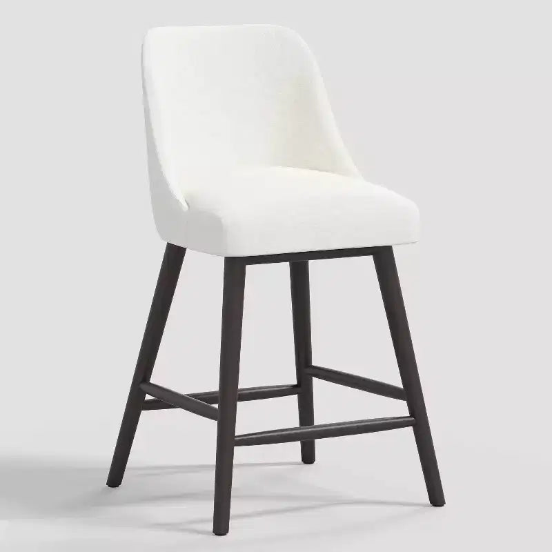 27 Geller Counter Height Barstool with Footrest in Textured Linen - Threshold