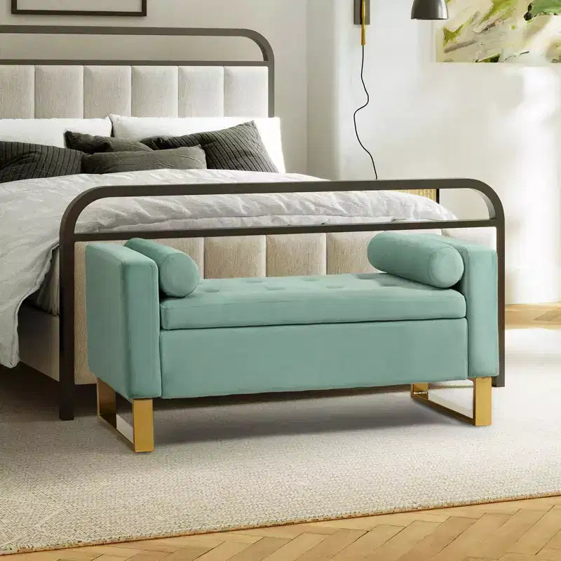 Rita 50.4 Wide Storage Bench| ART OF LIVING DESIGNS-SAGE