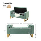 Rita 50.4 Wide Storage Bench| ART OF LIVING DESIGNS-SAGE