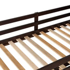 Twin Over Twin Wood Bunk Bed with 4 Drawers, Trundle and Staircase-ModernLuxe