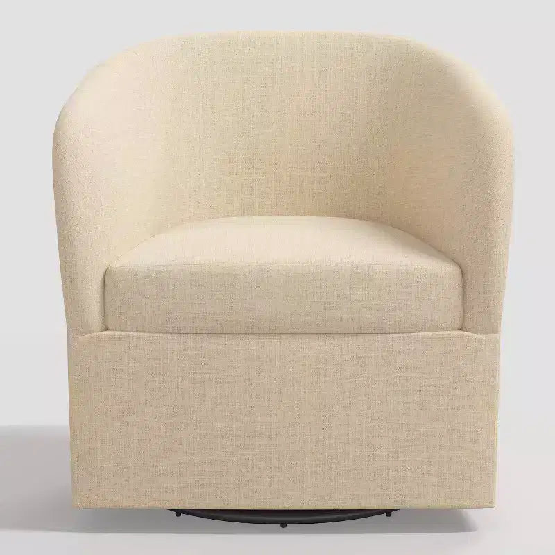 Rhea Swivel Chair in Linen - Threshold