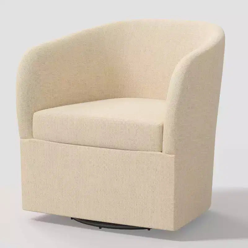 Rhea Swivel Chair in Linen - Threshold