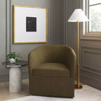 Rhea Swivel Chair in Linen - Threshold