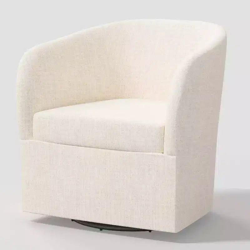Rhea Swivel Chair in Linen - Threshold