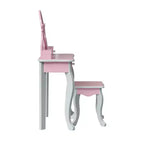 Fantasy Fields Rapunzel Kids Wooden Play Vanity Set with Stool, Storage & Mirror