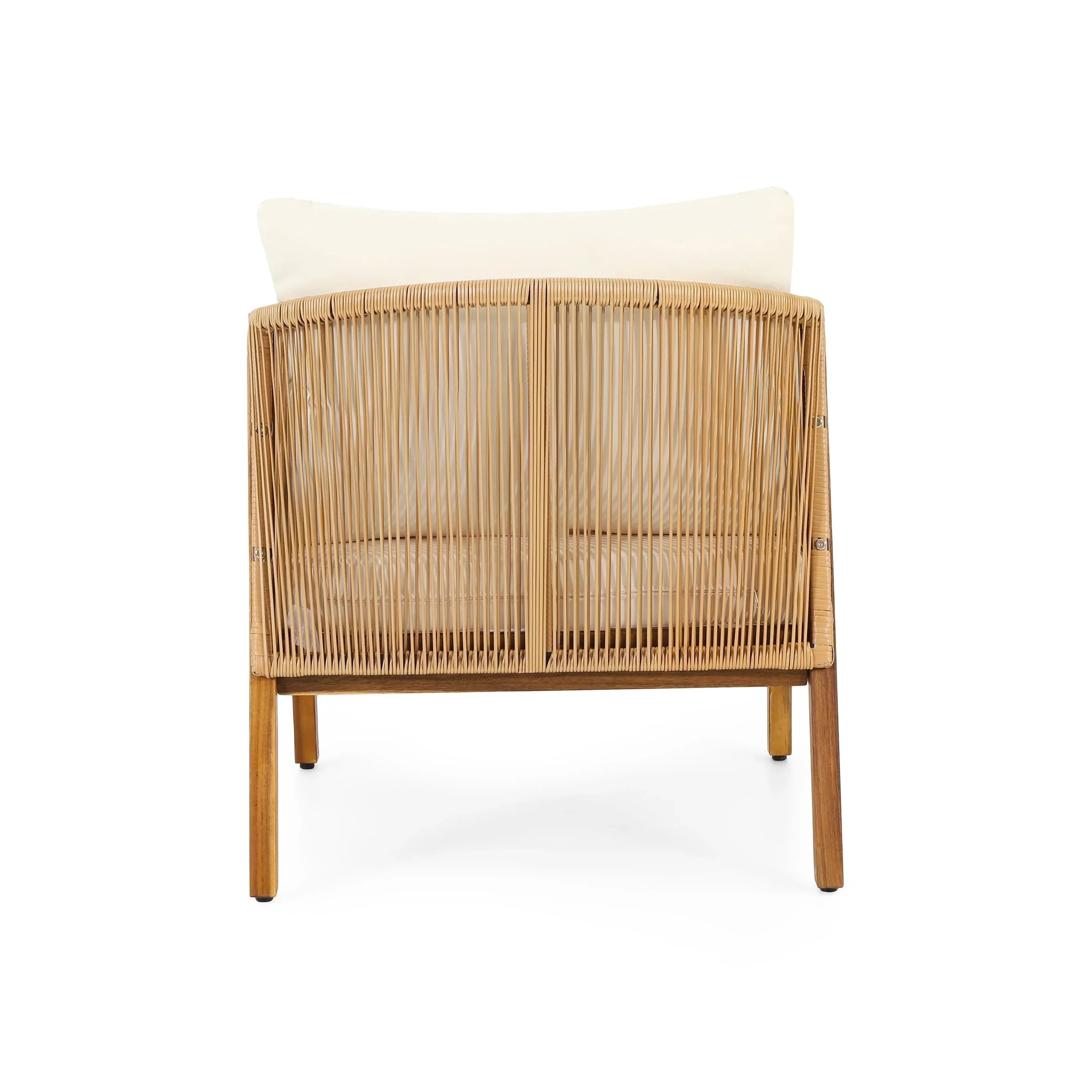 Set di poltrone da esterno Jabe in legno di acacia e vimini di Christopher Knight Home