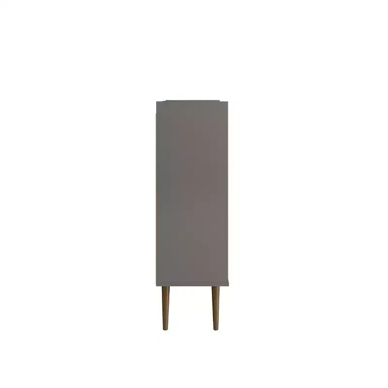 45.5" Mid-Century Modern 4-Shelf Accent Cabinet – MDF, Divided Storage