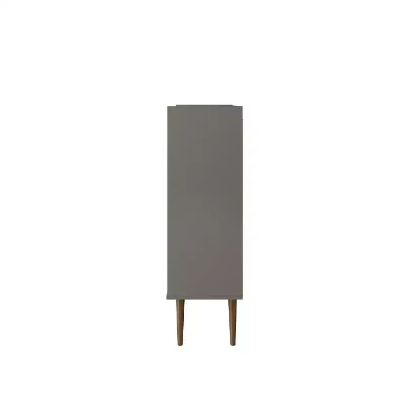45.5" Mid-Century Modern 4-Shelf Accent Cabinet – MDF, Divided Storage