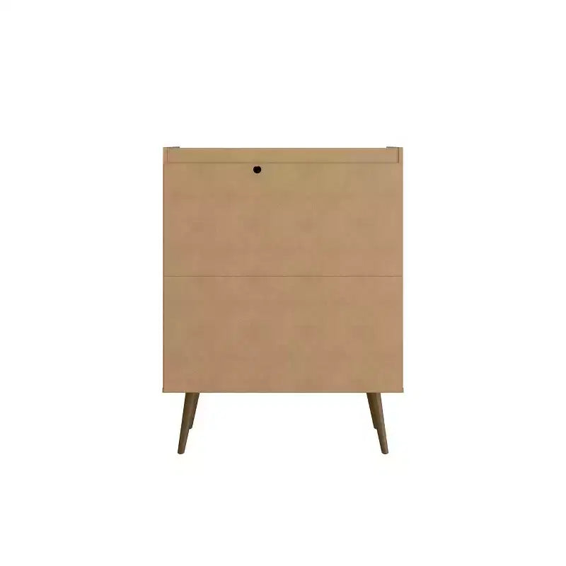45.5" Mid-Century Modern 4-Shelf Accent Cabinet – MDF, Divided Storage
