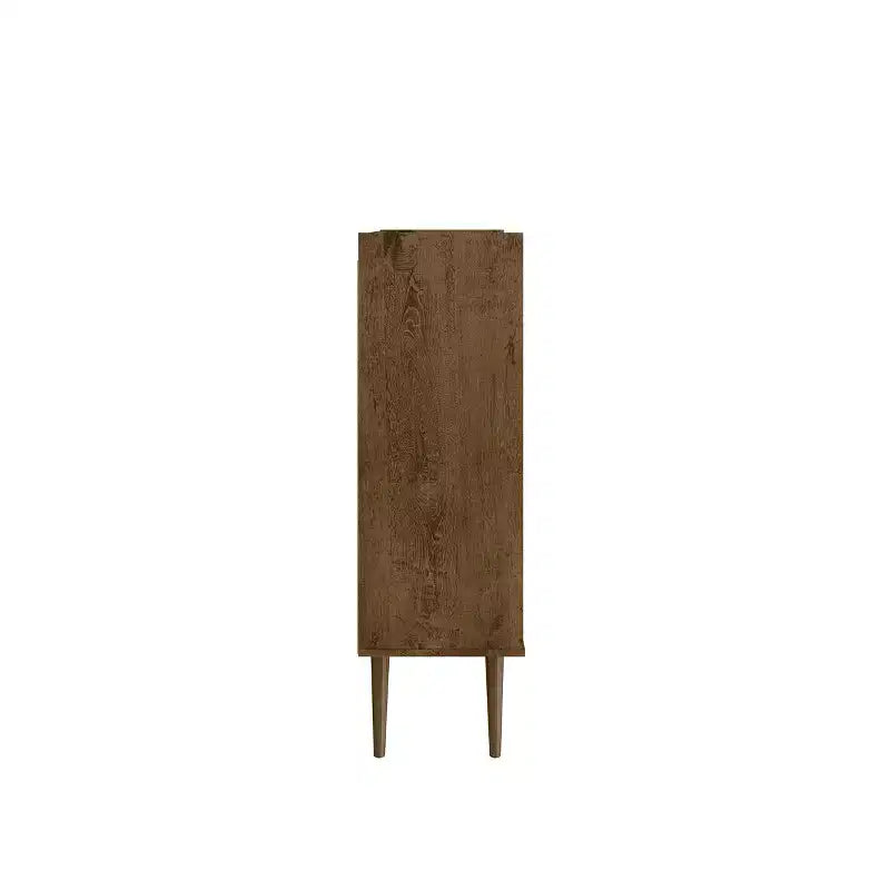 45.5" Mid-Century Modern 4-Shelf Accent Cabinet – MDF, Divided Storage