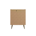 45.5" Mid-Century Modern 4-Shelf Accent Cabinet – MDF, Divided Storage