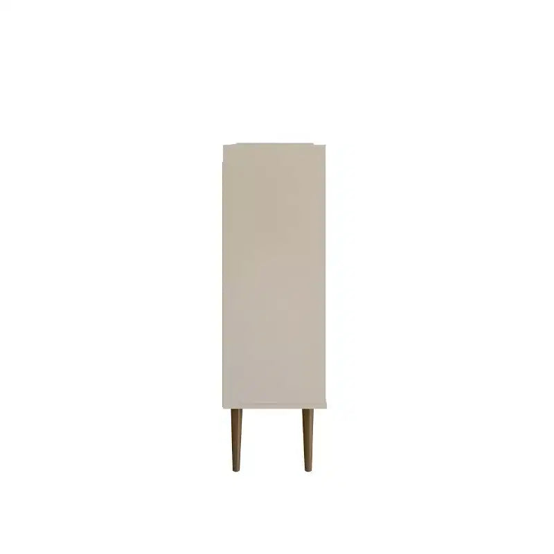 45.5" Mid-Century Modern 4-Shelf Accent Cabinet – MDF, Divided Storage
