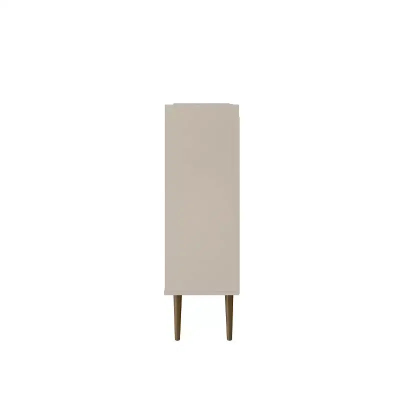 45.5" Mid-Century Modern 4-Shelf Accent Cabinet – MDF, Divided Storage