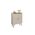 45.5" Mid-Century Modern 4-Shelf Accent Cabinet – MDF, Divided Storage